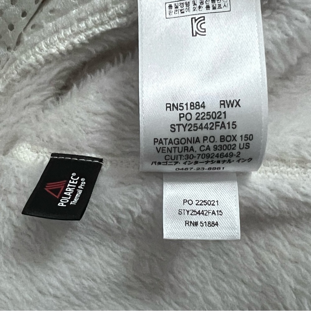 Patagonia Raw Linen White Cream X-Dye Retool Snap T Fleece Jacket Pullover Top M - Picture 8 of 10